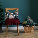 Cotton Cloth Art Dark Green Flower Restaurant Rectangular Table Cloth Tablecloth