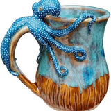 Home Dark Blue Octopus Resin Mark Coffee Cup