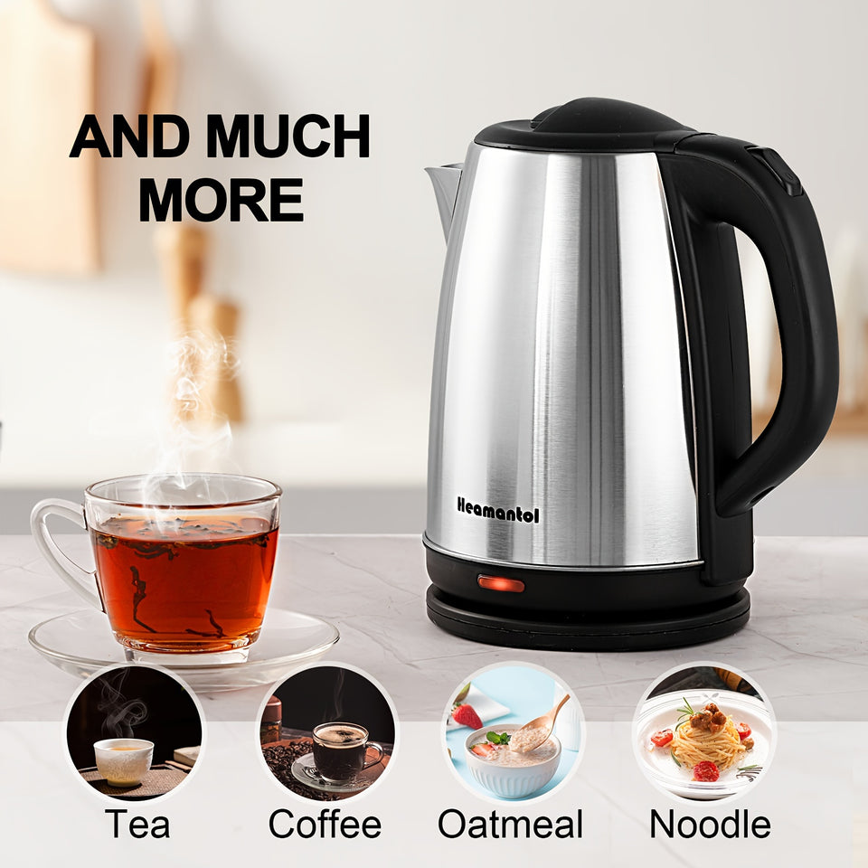 Electric Kettle, 1.8L Hot Water Boiler, Hot Water Kettle With Auto Shut-Off&Boil-Dry Protection, Stainless Steel Interior Electric Tea Kettle Pot, Teapot Boiler For Fast Boiling Coffee, Tea Maker, Drinks, Instant Water Heater