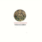 6pcs Botanical Wooden Coaster Set - Heat-Resistant & Decorative, Perfect for Home & Coffee Shops, Ideal for Halloween, Christmas, Mother's Day & Graduation Gifts