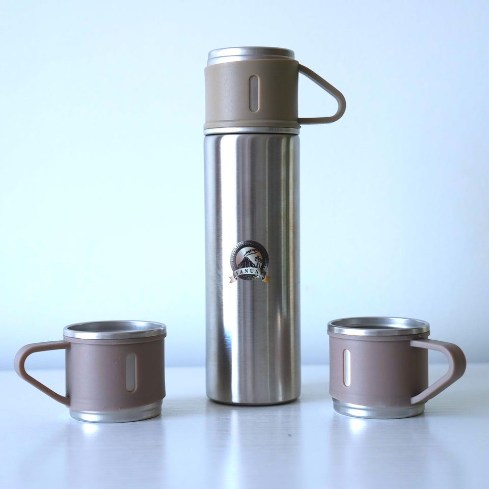 Vanuat THERMOS STAINLESS STEEL BRAND Cup Tumbler Tea Mug Bottle Dispenser Double Wall Vacuum Coffee Insulated Water Beverage Sports Leakproof Para Café Finest Collection