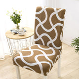Geometric Dining Chair Cover Spandex Elastic Chair Cover Sofa Cover Retractable Chair Cover For Wedding Banquet Hotel Banquet Restaurant