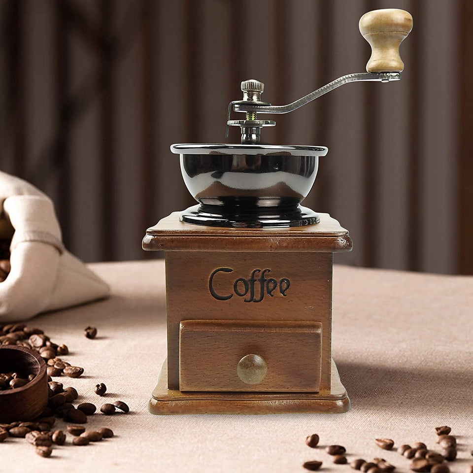 Vanuat Manual Coffee Grinder Stainless Steel Ceramic Burr Bean Crank Portable Grinder for Café Home Roast Dark Medium Light Drip Coffee Cold Brew Espresso French Press Turkish Brew Ceramic Adjustable