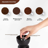 Vanuat Manual Coffee Grinder Stainless Steel Ceramic Burr Bean Crank Portable Grinder for Café Home Roast Dark Medium Light Drip Coffee Cold Brew Espresso French Press Turkish Brew Ceramic Adjustable