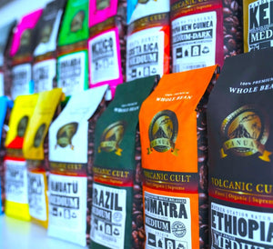 DARK ROAST Whole Bean Coffee Specialty Volcanic Organic Supreme Finest Artisan Beans for Drip Coffee Cold Brew Espresso French Press Turkish Brew from Vanuatu Sumatra Ethiopia Ethiopian Brazil Brazilian Kenya Kenyan Papua New Guinea Colombi