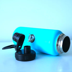 FLASK VANUAT Sports Stainless Steel Wide Mouth Water Bottle Double-Wall Vacuum Insulation Keeps Liquids Hot or Cold with Insulated Thermos Tumbler Mug Cup Sweat Design COLLECTIONS