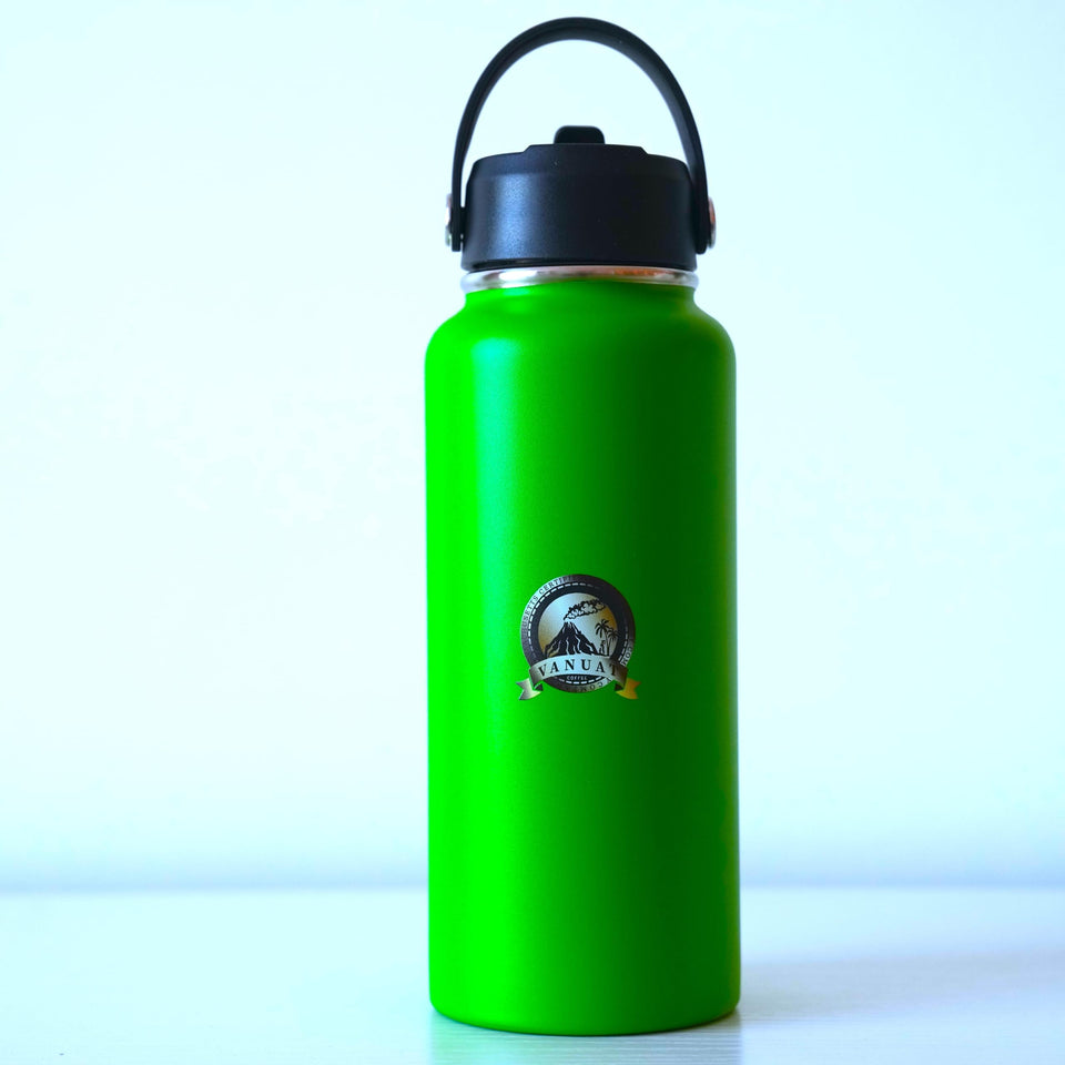 FLASK VANUAT Sports Stainless Steel Wide Mouth Water Bottle Double-Wall Vacuum Insulation Keeps Liquids Hot or Cold with Insulated Thermos Tumbler Mug Cup Sweat Design COLLECTIONS