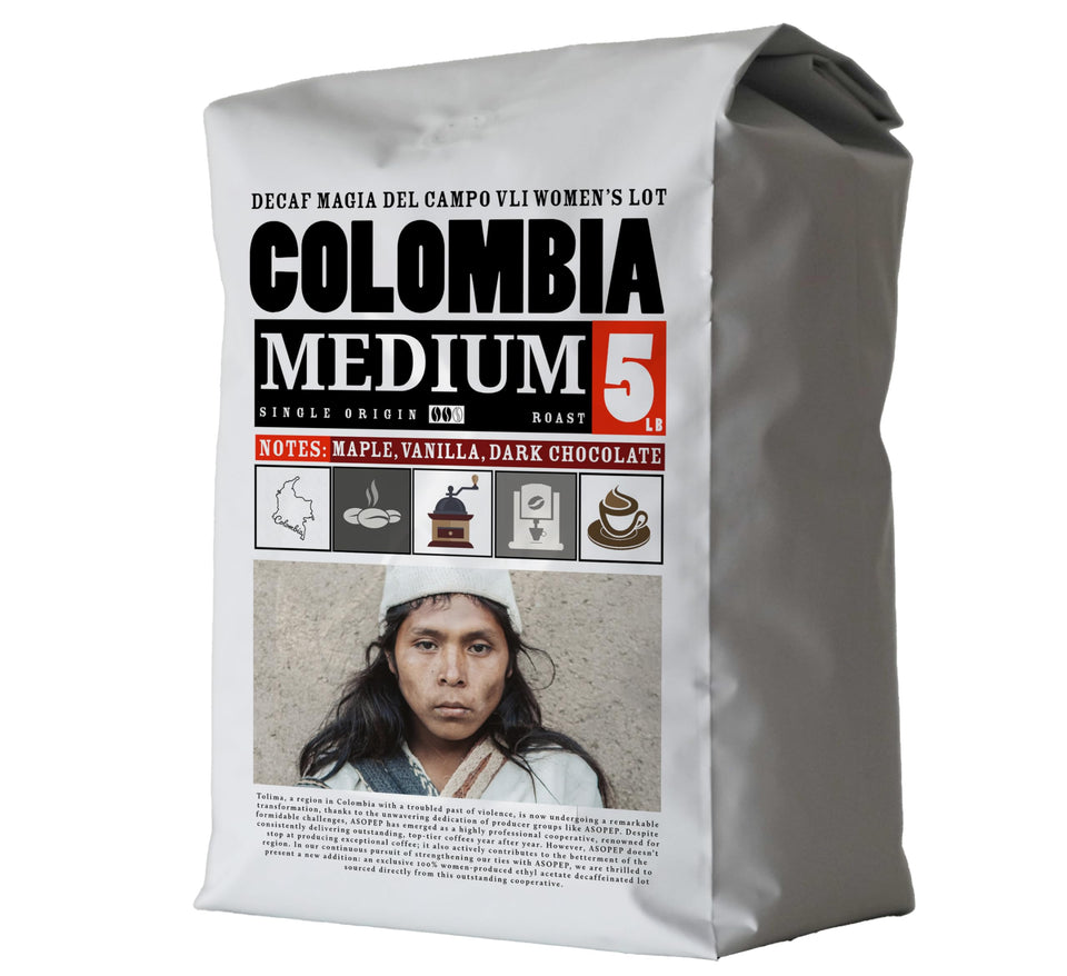 5lb VOLCANIC CULT COFFEE Whole Bean, Medium Roast, Delicious Taste, Heavenly Aroma - Fresh Bulk, Organic Fresh Artisan Premium Coffee Beans (5Pounds, 80 ounces, Brazil)