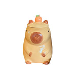 Mug Girl Drinking Bottle Cup With Lid Niche Design Coffee Cup