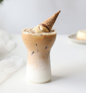 Creative Flower Styling Glass Coffee
