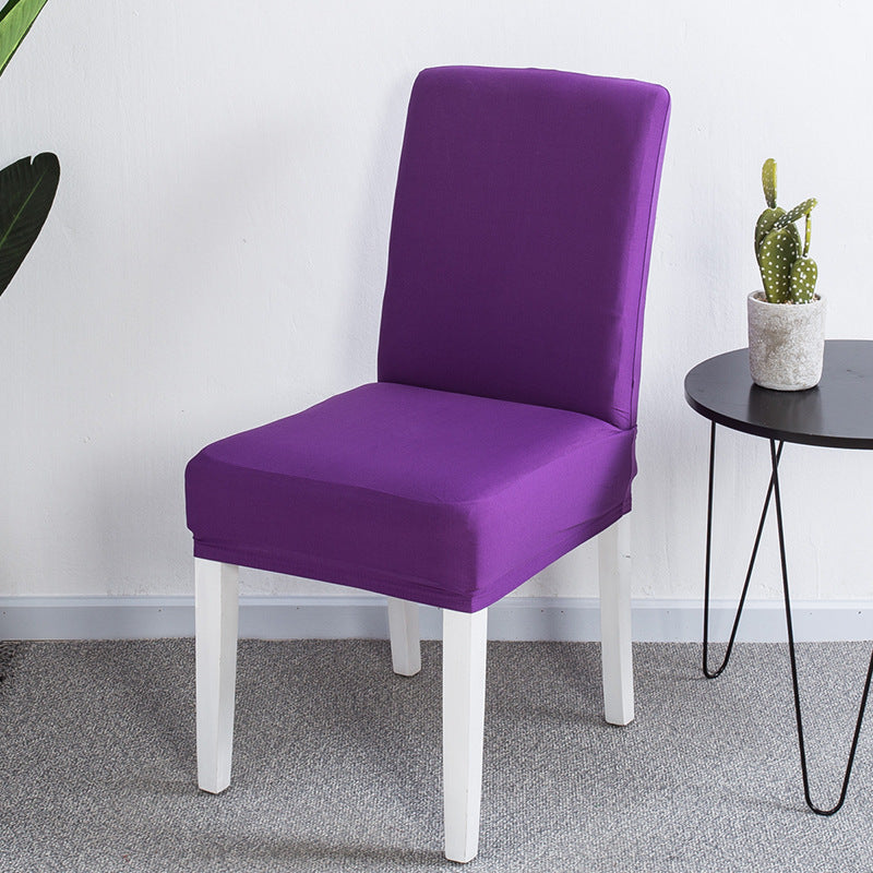 Solid color elastic one-piece chair cover restaurant hotel hotel custom cover cover household conference universal chair cover stool