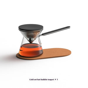 Magnetic Press Type Tea Pot And Glass Cup