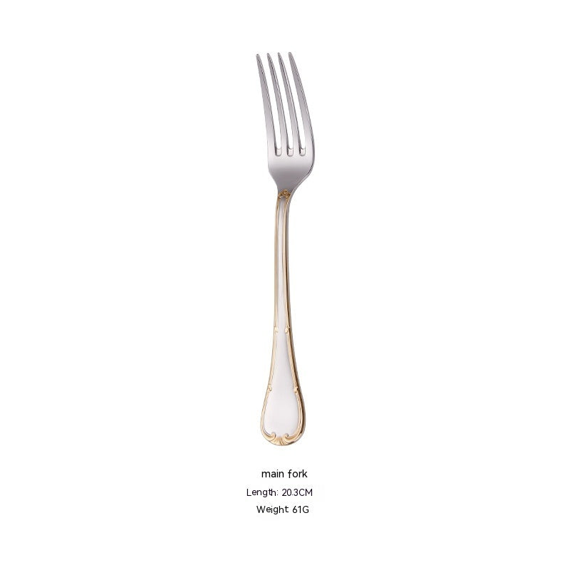 Knife Fork And Spoon Hotel Restaurant Western Tableware Household Light Luxury Tableware Set