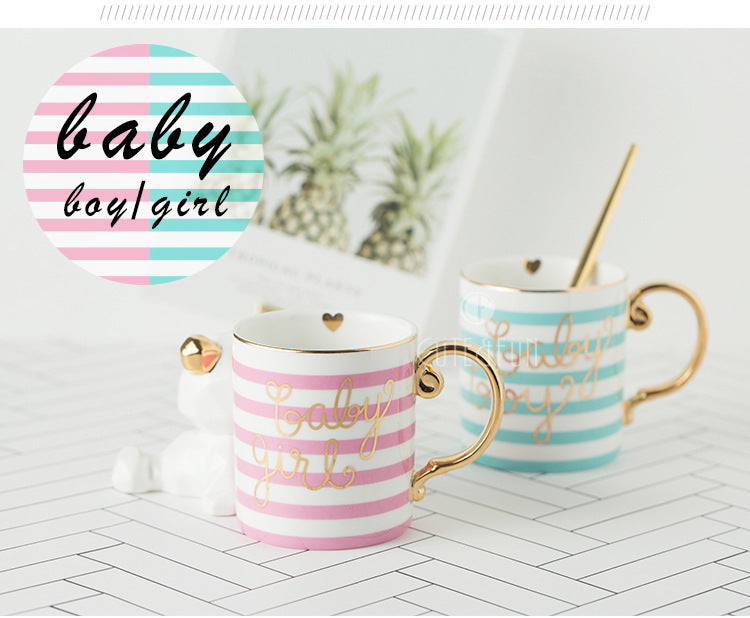 Creative Nordic Ceramic Coffee Cup Home Breakfast Mug Good-looking Water Cup Male And Female Couple Pair Cup