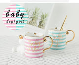 Creative Nordic Ceramic Coffee Cup Home Breakfast Mug Good-looking Water Cup Male And Female Couple Pair Cup