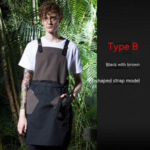 Coffee Tea Shop Adjustable Canvas Neck-hanging Apron