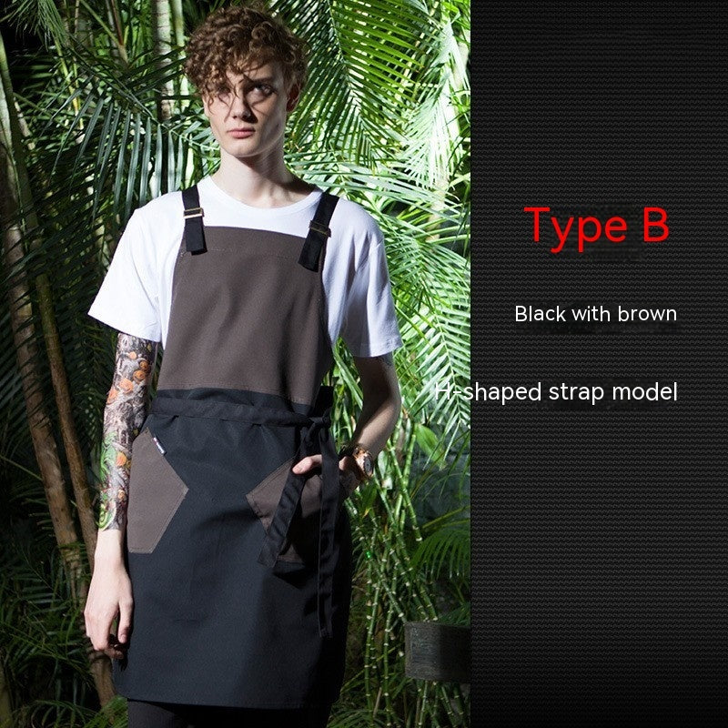 Coffee Tea Shop Adjustable Canvas Neck-hanging Apron
