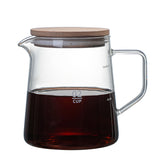 Share Home Acacia Wood Lid High Borosilicate Glass Coffee Pot