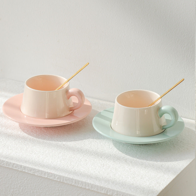 Home Fashion Casual Ceramic Coffee Cup And Saucer Set