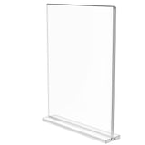 VEVOR Acrylic Sign Holder, 6 Pack 8.5 X 11-inch Brochure Display Holders, T-Shape Double Sided Display Sign Stand, Clear Acrylic Table Menu Photo Paper Holder For Restaurant Office Wedding Bar