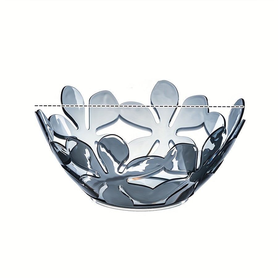 Chic Transparent Fruit Bowl - Perfect for Snacks, Candy & Dried Fruits | Ideal for Kitchen, Living Room Coffee Table | Durable PET Material
