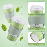 100 Pack 16 Oz Coffee Cups With Lids And Sleeves Sage Green Disposable Paper Cups Hot Cups Bulk For Spring Home Restaurant Wedding Event Decoration (Sage Green, 16 Oz)