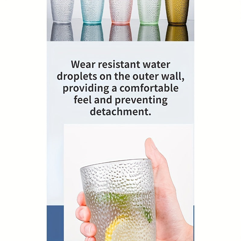 5pcs Cup Plastic Transparent Colorful Water Cup Creative Anti-fall High Temperature Home Set Restaurant Beer Drinking Water Cup Tea Cup Durable, Transparent Colorful Water Cup, Suitable for Home, Restaurant, Beer, Drinking Te