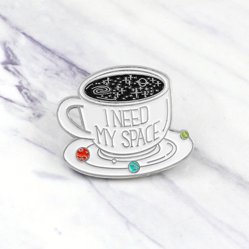 Creative brooch coffee cup