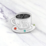 Creative brooch coffee cup