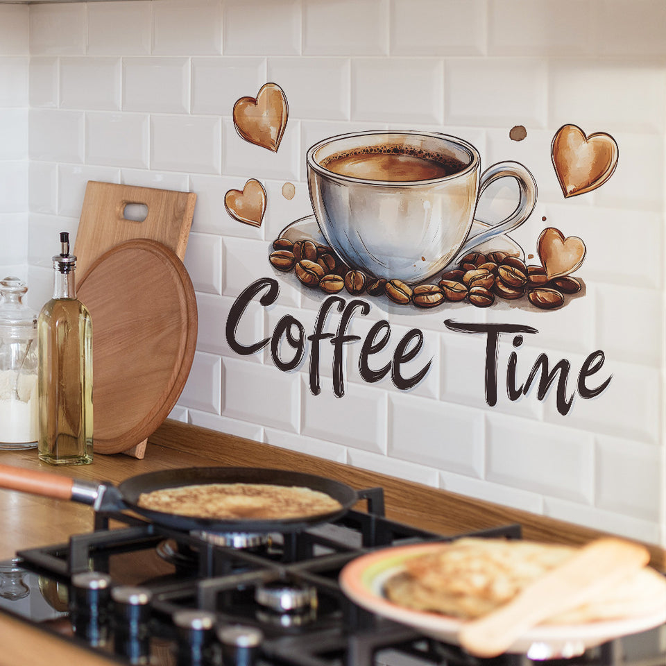 Love Coffee Bean Home Background Decorative Wall Sticker