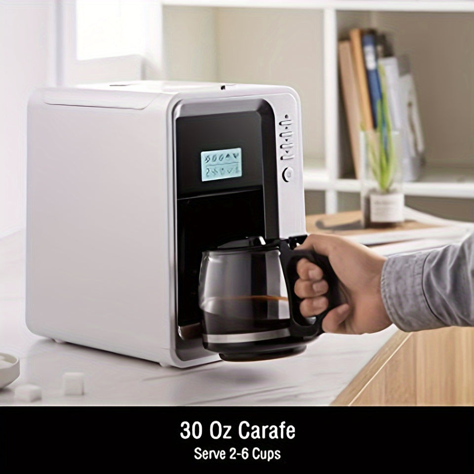 LCD Display, Automatic Drip Coffee Machine With Grind, HAUSWIRT Coffee Maker With Grinder, Grind And Brew Coffee Maker, Compatible For Bean Ground Coffee And Tea