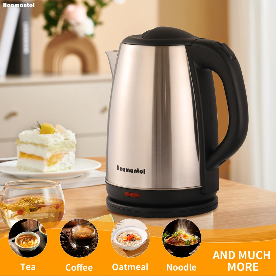 Electric Kettle, 1.8L Hot Water Boiler, Hot Water Kettle With Auto Shut-Off&Boil-Dry Protection, Stainless Steel Interior Electric Tea Kettle Pot, Teapot Boiler For Fast Boiling Coffee, Tea Maker, Drinks, Instant Water Heater