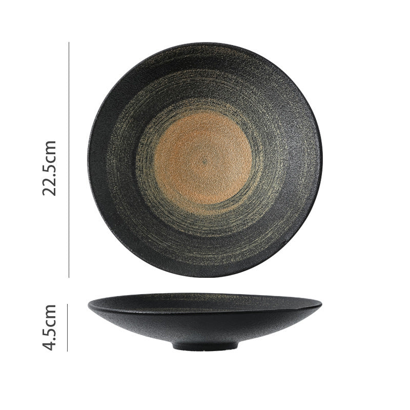 Hand Painted Ugyen Sand Ceramic Rain-hat Shaped Bowl Home Western Restaurant