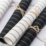 Black and white striped solid color household table mats Theme restaurant table mat waterproof and environmentally friendly PVC insulation placemat