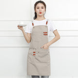 Adjustable Buckle Canvas Apron Supermarket Cafe Fast Food Restaurant Work Clothes