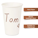 Paper Cups Disposable Hot Cups, 12 Oz 100 Count, White