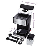 Espresso and Cappuccino Maker | Café Barista , Silver