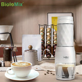 Biolomix Portable Coffee Machine - Hand-Press Espresso Maker with 3-in-1 Functionality, Compact Travel & Picnic Coffee Maker, Durable Plastic, No Electricity Needed, Portable Coffee Maker, Picnic Coffee Equipment, Modern Coff