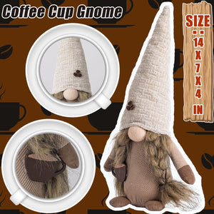 Knitted Faceless Doll Hand-grinding Coffee Christmas Holiday Decorations
