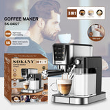 Touch Screen Steam Foam Semi-automatic Concentrated Italian Coffee Machine