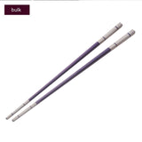 304 Stainless Steel Chopsticks Household Alloy Restaurant Color Laser Square-headed