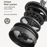 Portable French Press Coffee Maker 12oz Stainless Steel Travel French Coffee Maker with Unique Filter Vacuum Insulated Coffee Mug & Tea Maker Great For Camping and Traveling