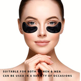 ILISYA 20 Pairs Black Coffee Eye Mask Patches with Collagen - Anti-Wrinkle, Firming & Moisturizing Under Eye Pads for Dark Circles and - Natural Plant Essence, Unisex, Hypoallergenic, Suitable for All Skin Types