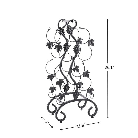 8-Bottle Freestanding Metal Wine Rack, Portable,4-Tier For Desktop,Restaurant,Wine Cellar