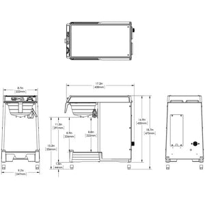WAVE 15-S Airpot System, 12 Cup Commercial Thermal Airpot Drip Coffee Maker, Stainless Steel