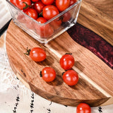 Acrylic Wood Resin Round Cutting Board Food Safe Kitchen Tray Suitable For Steak Snacks Fruits Ideal For Home And Restaurant