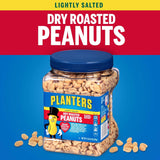 Peanuts, Lightly Salted Peanuts, Dry Roasted, Snacks for Adults, (6 Ct Pack, 2.2 Lb Containers)