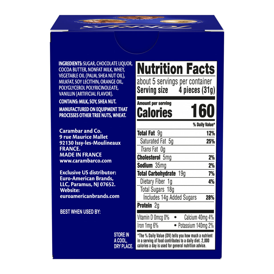 Chocolate Ball, Milk Chocolate with Natural Orange Flavor. 5.53Oz Box