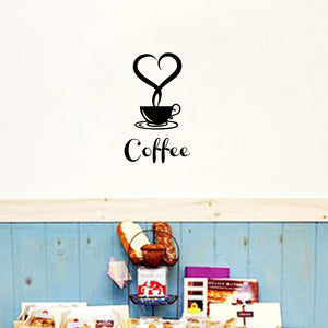 Home Fashion Coffee Cup Wall Sticker Decoration
