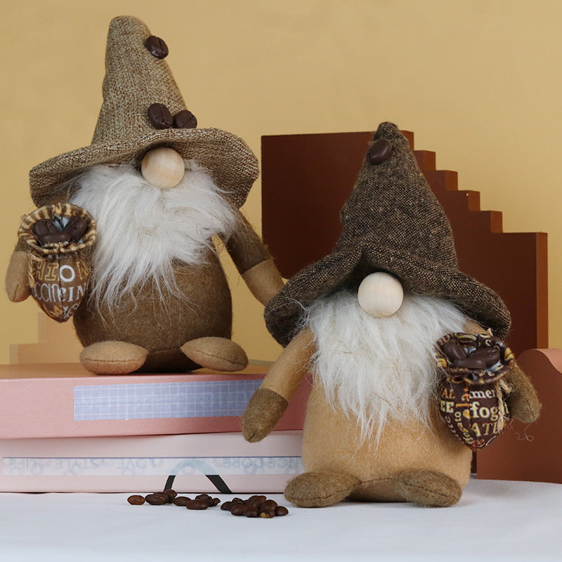 Fashion Coffee Bean Rudolf Doll Decoration